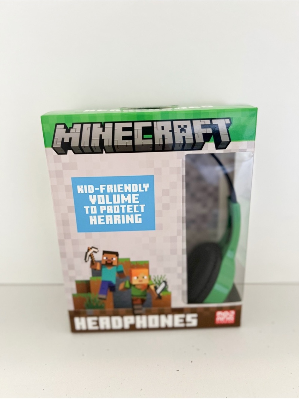 Minecraft Kids Headphones Volume Limiting Wired 3.5mm Green Headset Toy